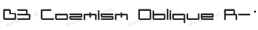 D3 Cozmism Oblique R字体转换